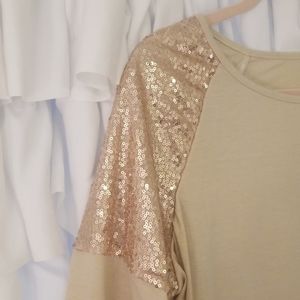 Shein Hi-low Sequin Tee